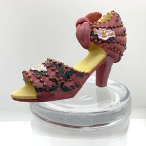 Collectible Miniature Shoe Decoration Rose and Floral